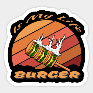 burger is my valentine Sticker